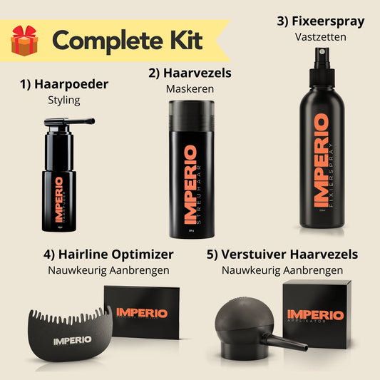 IMPERIO Haarvezels Complete Kit · Alles voor mooi vol en dik haar