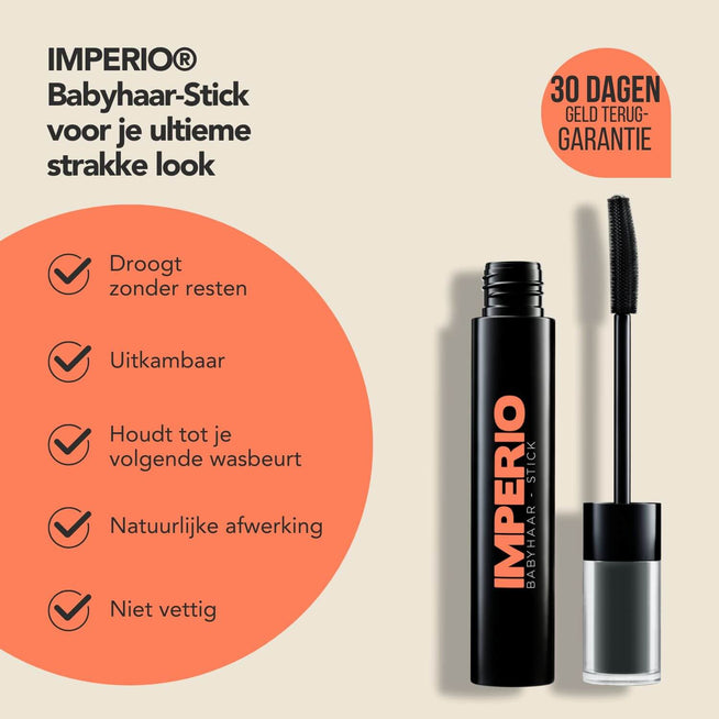 IMPERIO Babyhaartjes Gel · Babyhaartjes Mascara· Pluizig Haar · Babyhaartjes Voorhoofd · Babyhaartjes Wegwerken